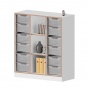 qickly® Schrank, 3 OH, 12 große Ergo Tray Boxen, B/H/T: 104,2x110,5x42,6 cm 